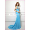 XZA002 Open Back Real Sample Exclusive Design Halter Mermaid Floor Length Sexy Evening Dress